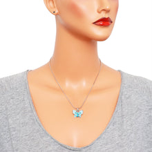 Load image into Gallery viewer, Butterfly Pendant Necklace - Aqua