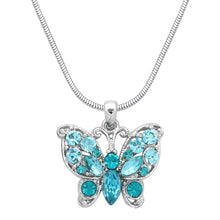 Load image into Gallery viewer, Butterfly Pendant Necklace - Aqua