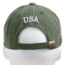 Load image into Gallery viewer, USA Flag Embroidered Baseball Cap - Olive Green