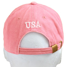 Load image into Gallery viewer, USA Flag Embroidered Baseball Cap - Pink